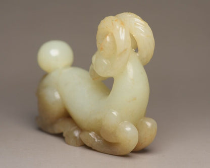 Chinese Old Natural Hetian Jade Hand Carved Exquisite Sheep Statue Figurine Rare
