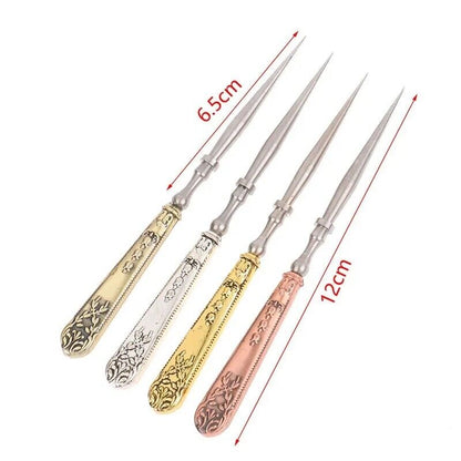 Sewing Awl Stainlless Steel Leather Punch Hole Tool Round Crafts Embroidery 12cm
