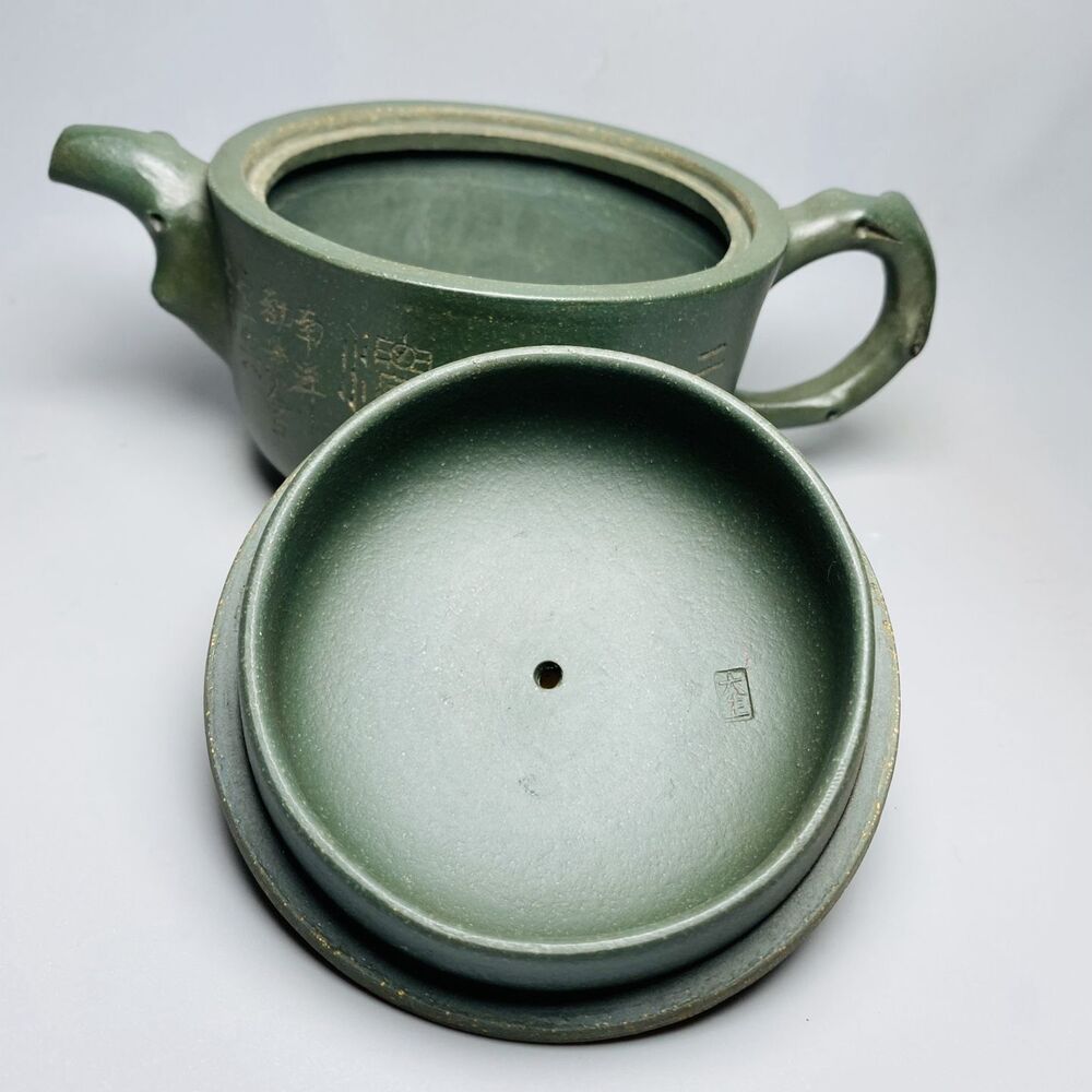 Vintage Chinese Yixing Purple Clay Teapot Zisha Ceremony Fashion Bamboo Teaware