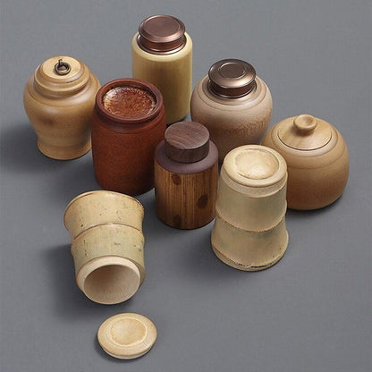 Chinese Bamboo Tea Caddy|Tea Accessories|Candy Storage Tanks|Tea Jars