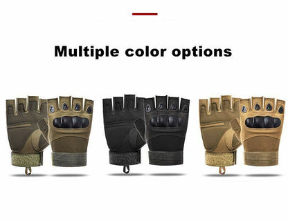 Half-finger Gloves Hiking Anti-slip Riding Fighting Hunting Paintball Outdoor XL