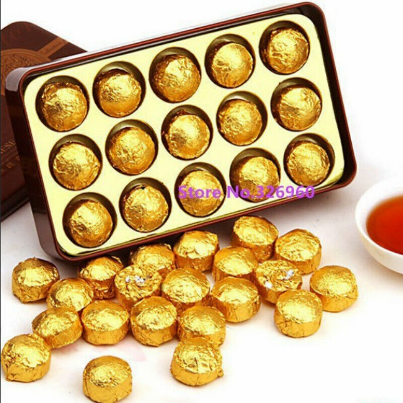 15 Pcs 185g Cooked Pu Er Tea Black Tea Gift Packing Pu-erh Tea Tin Box Puer Tea