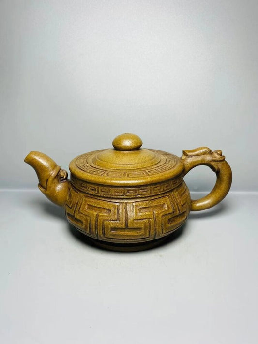 Chinese Yixing Zisha Clay Handmade Exquisite Teapot （双龙壶 底款：陈鸣远）