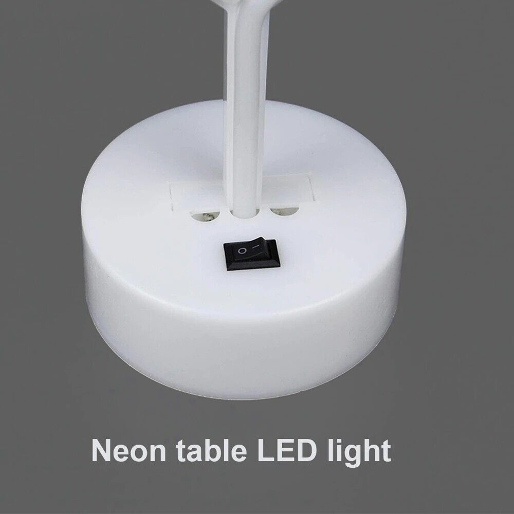 LED Neon Signs Lights USB Heart Shape Lamps Home Table Decor Plastic 20x10x29cm
