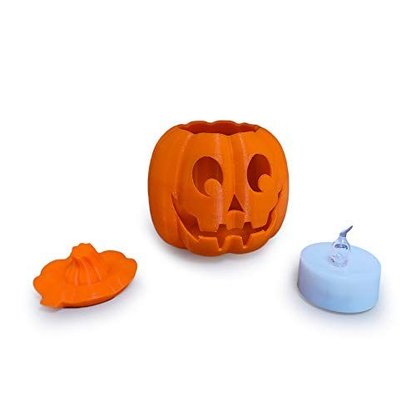 EnderToys Halloween Pumpkin Decor - Flameless LED Tea Light Orange