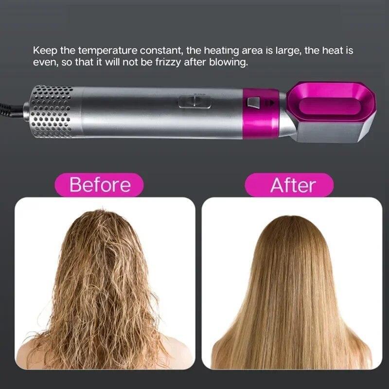 Hair Dryer Brush Hair Styler,5 in 1 Hot Air Brush Set, Automatic Hair Curling