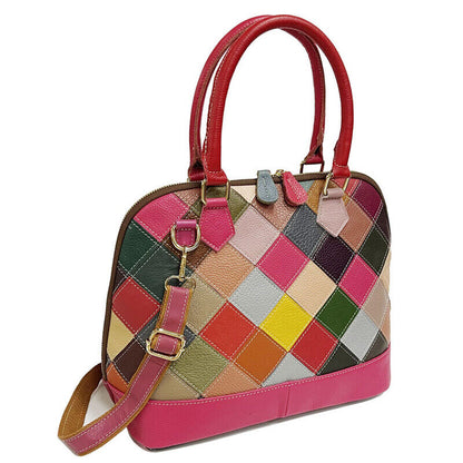 100% Genuine Leather Colorful Women's Elegant Handbag Evening Party Shoulder Bag