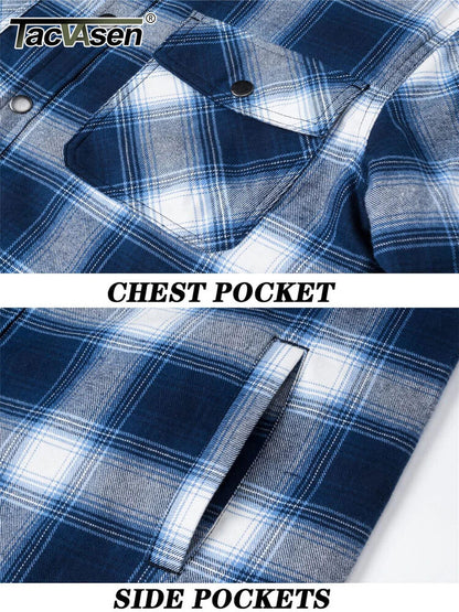 Jackets Mens Shirt Jacket Multi-Pockets Outwear Hiking Coats Tops