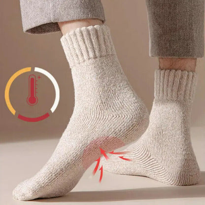 Men Socks 5Pairs Terry Fabrics Winter Woolen Merino Thick Thermal Warm Sportwear