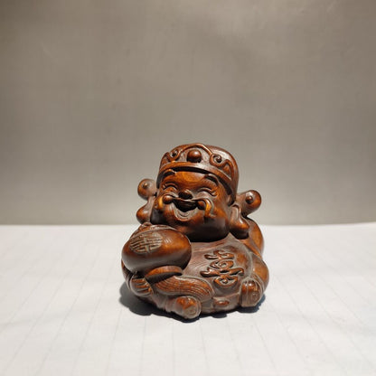 buddha home decor living room sculptures wood carved figures gift wooden statue