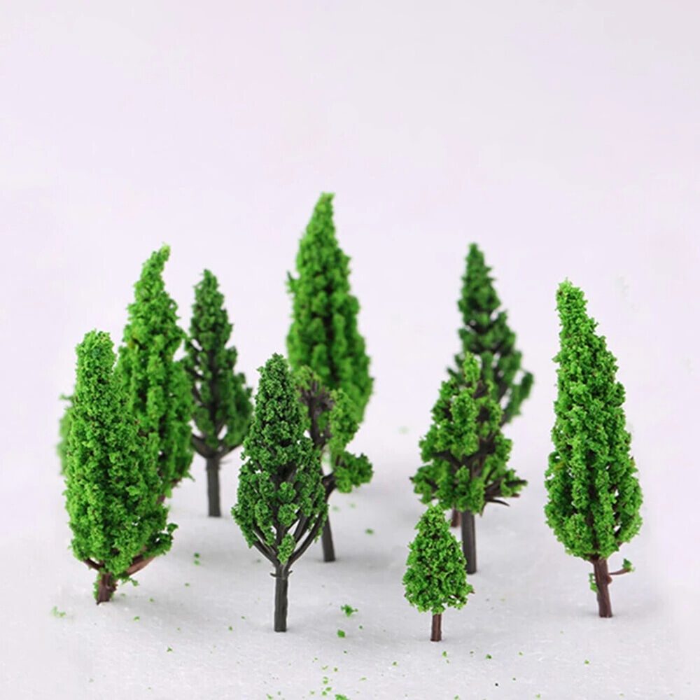 Artificial Miniature Tree 50Pcs Plastic Train Model Scenery Railroad Decorations