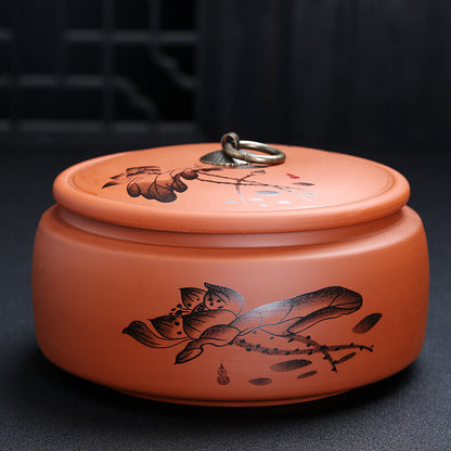 Purple Clay Tea Pot Ceramic Seal Storage Tea Pot Tea Box Tea Storage Box