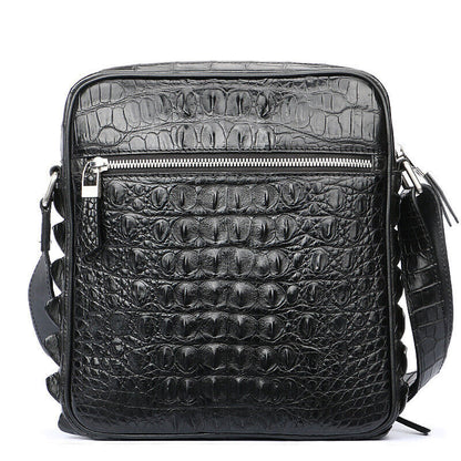 Handcrafted 100% Crocodile Skin Leather Shoulder bag Men's Multifunction handbag