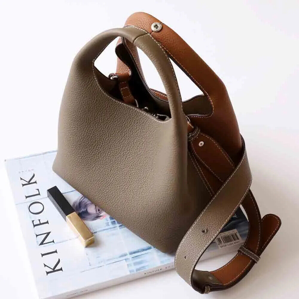 Women Bucket Bag Cowhide Bag High Grade Ladies Handbag New Winter