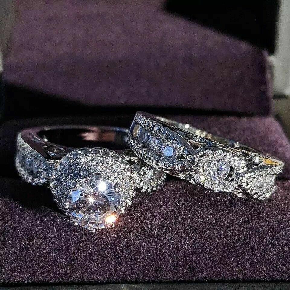 Anillos Sortijas 14k Argollas De Compromiso Matrimonio Oro Plata 925 Para Mujer
