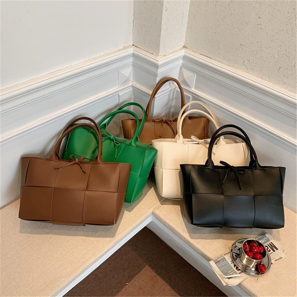 2 Set Women's Tote Bags PU Leather Shoulder Bags Women Lady Bag Handbags