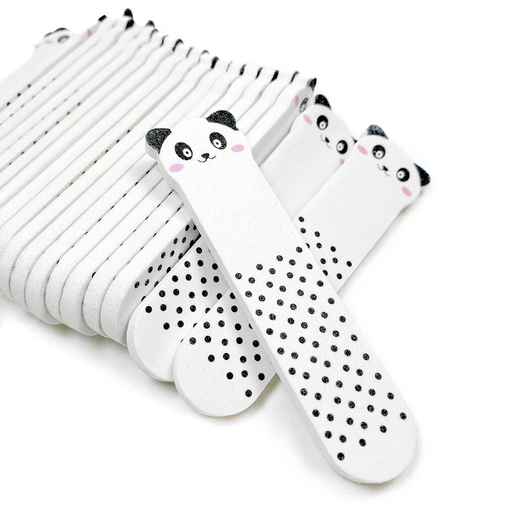 Nail Buffer Sanding Files 50Pcs Mini Sandpaper Animals DIY Finger Tip Salon Tool