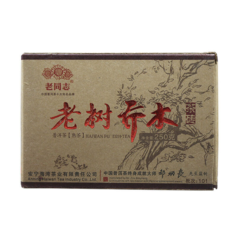Haiwan / Old Comrade Shu Puer Lao Shu Qiao Mu Ripe Puer Tea 250g