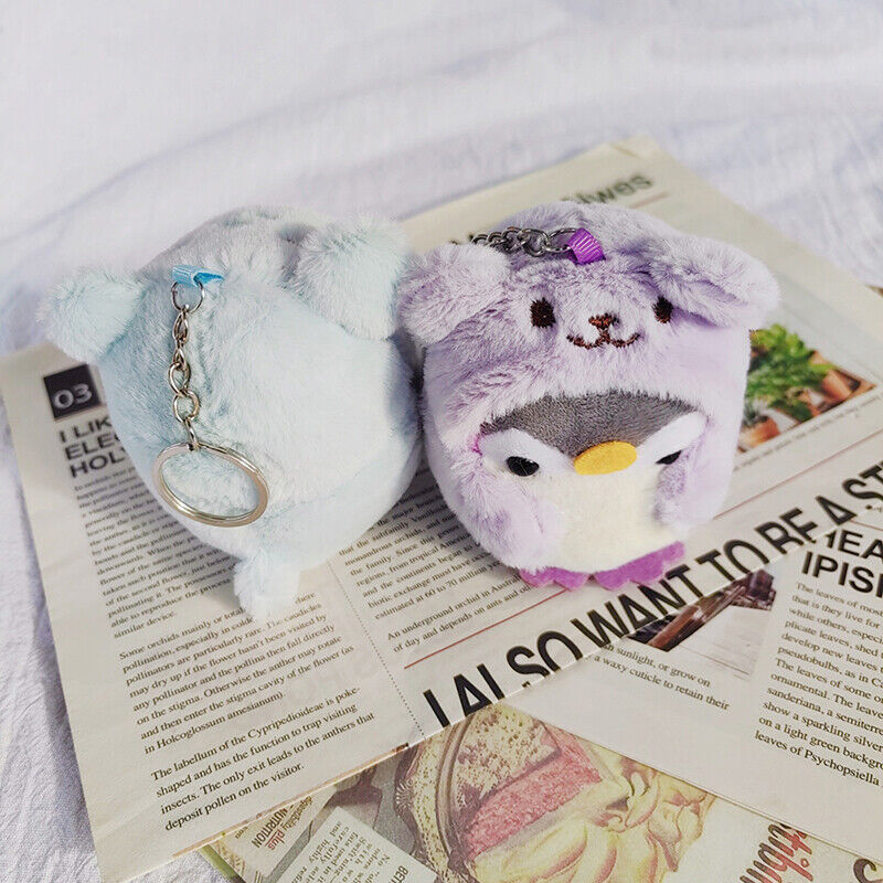 Plush Keychain Cute Penguin Doll Bag Pendants Keychains Toys Creative Key Chain