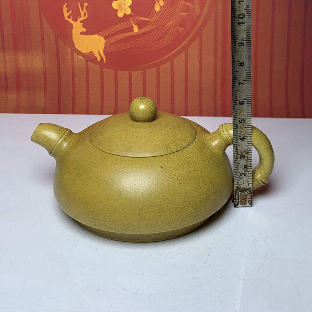 Vintage China Yixing Purple Clay Teapot Zisha Pure Handmade Kung Bamboo Teaware