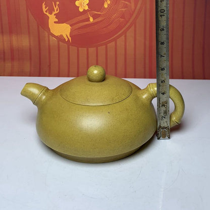 Vintage China Yixing Purple Clay Teapot Zisha Pure Handmade Kung Bamboo Teaware
