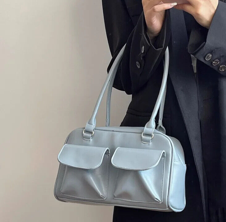 Girls Shoulder Bags Streetwear All Match Handbags Women Solid Underarm Bag