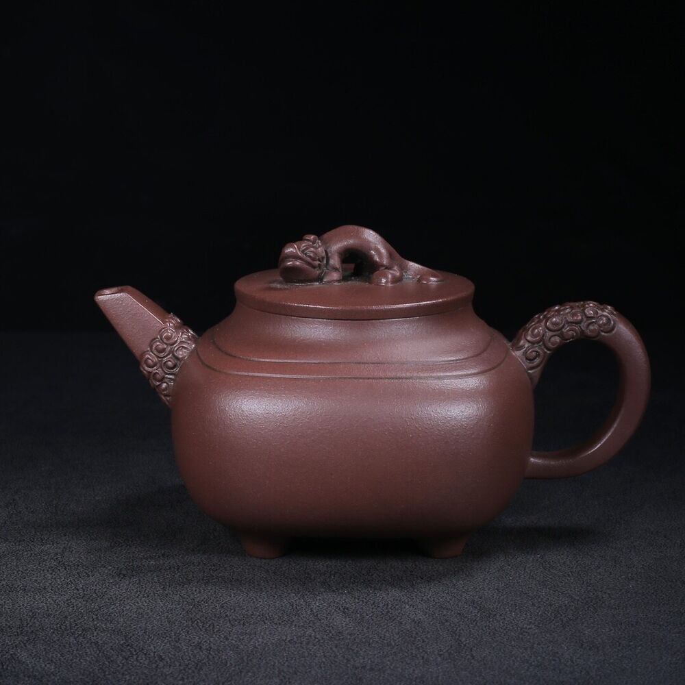 Chinese Yixing Zisha Clay Handmade Exquisite Teapot （四方 底款：金鼎商标）