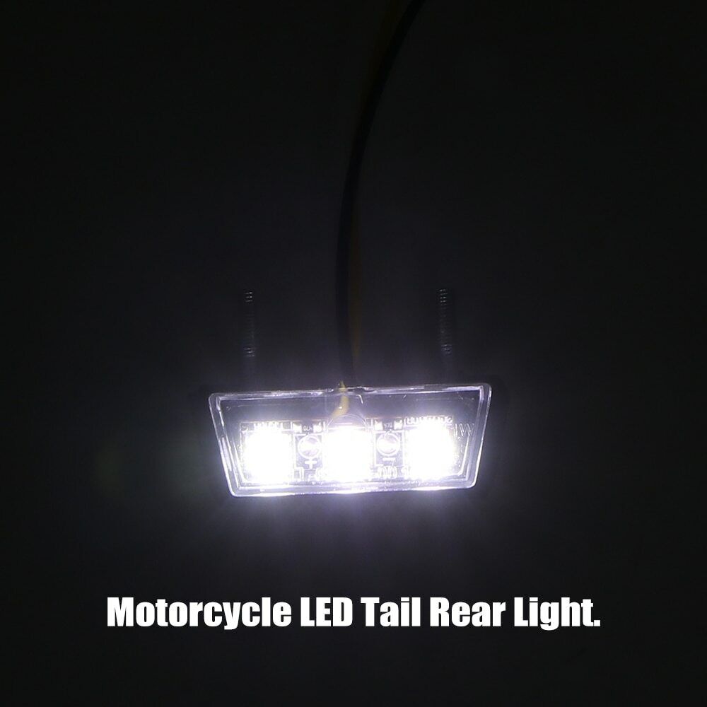LED Mini Rear Light Motorcycle Tail Motorbike License Plate Light Car Rear Light