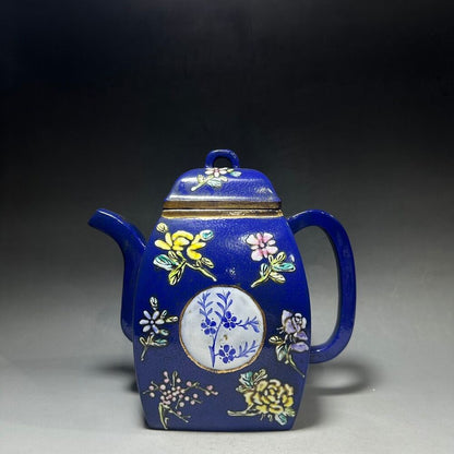 Chinese Yixing Zisha Clay Handmade Exquisite Teapot(大汉方 底款：华凤祥）