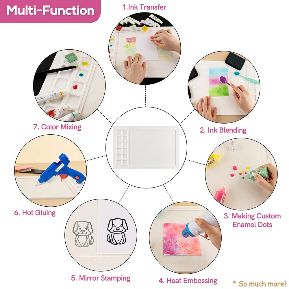 Craft Mat Non-Stick Silicone Media Acrylic Painting Watercolor Ink Blending Tool