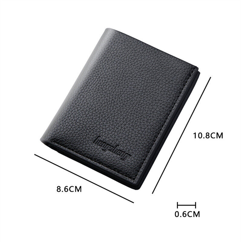 Men's Short Vertical Wallet Bank Card Package Purse ID Card Bag Holder Purses