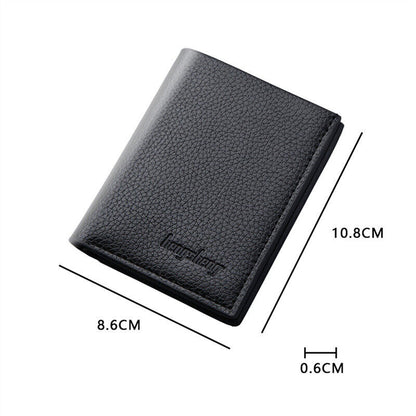 Men's Short Vertical Wallet Bank Card Package Purse ID Card Bag Holder Purses