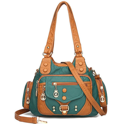 Vintage High Quality Soft Leather Handbag Bag Tote Purse Pouch Shoulder Bags 1PC