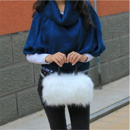 Pretty Cute Faux Rabbit Fur Handbag Shoulder Messenger Bag Fashion Long FurGrass
