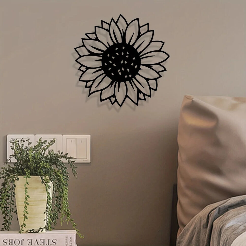 Add a Touch of Sunshine to Any Room with This Trendy Metal Sunflower Wall Art