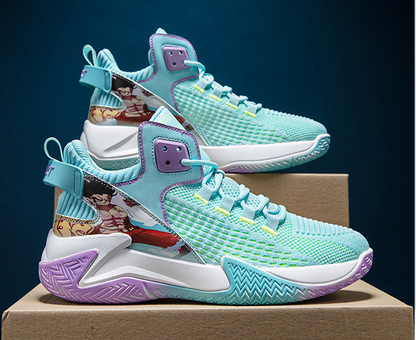 Trend 2022 new leisure sports flying woven basketball shoes