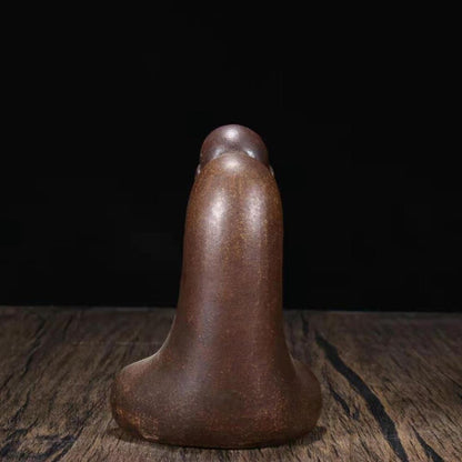chinese tea pet zisha Clay statue Wealth yixing Bodhidharma buddha sculpture art