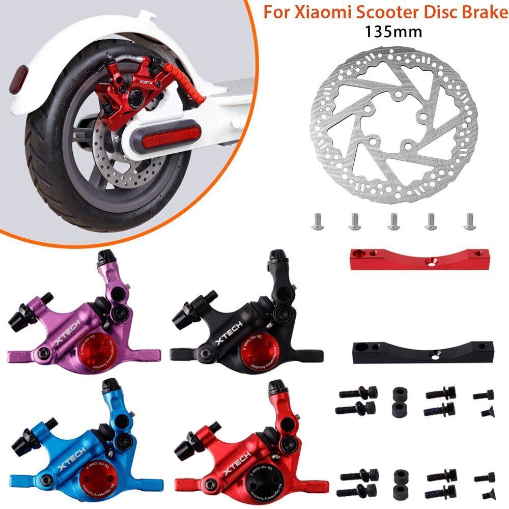 Electric Scooter Hydraulic Disc Brake Calipers Aluminum Alloy Black/Blue/Purple