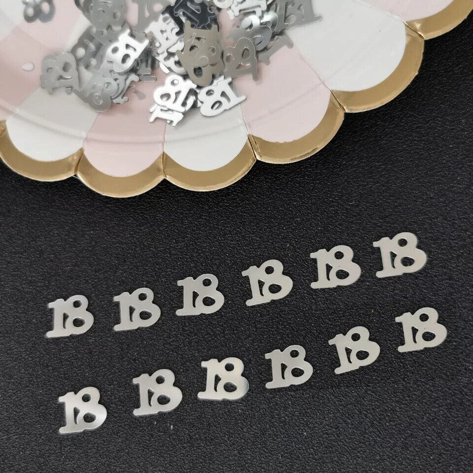 Number 18 Confetti 15g PVC Sequin Birthday Party Anniversary Event Balloon Decor