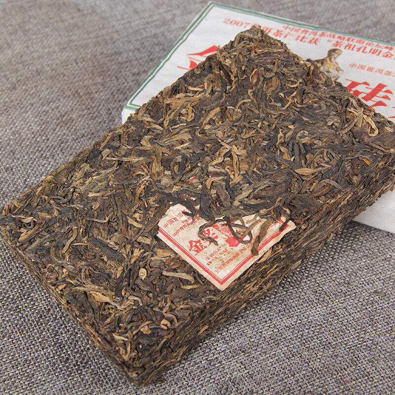 250g Gold Prize Pu'er Tea Brick Top Yunnan Natural Pu-erh Green Tea Gift Tea