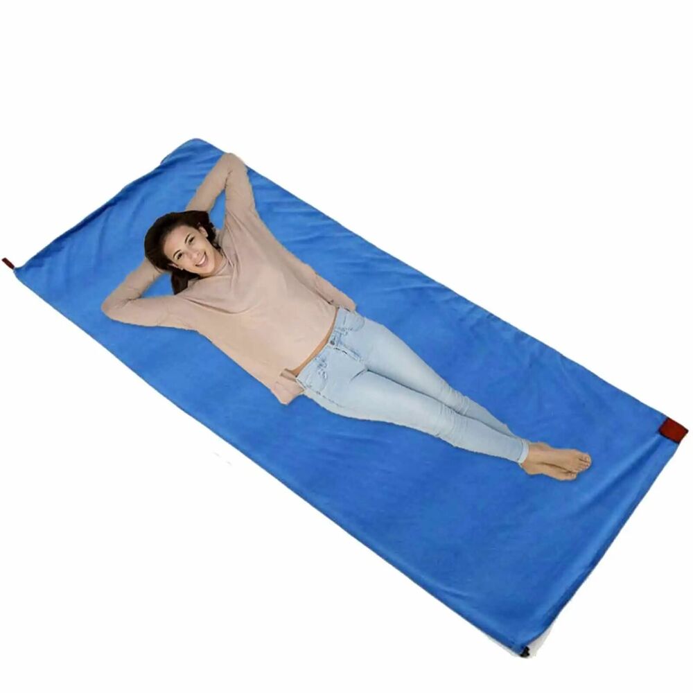 Camping Sleeping Bags Liner Ultralight Fleece Portable Warm Backpacking Tent Bed