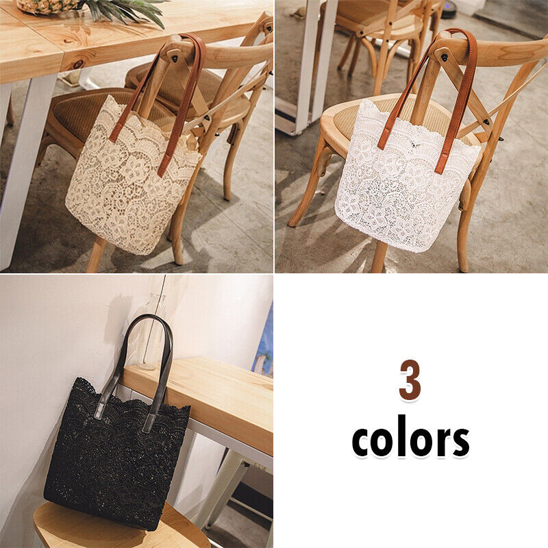 Boho Summer Lace Shoulder Bag Hand Crochet Crochet Flower Bag Woven Handbags