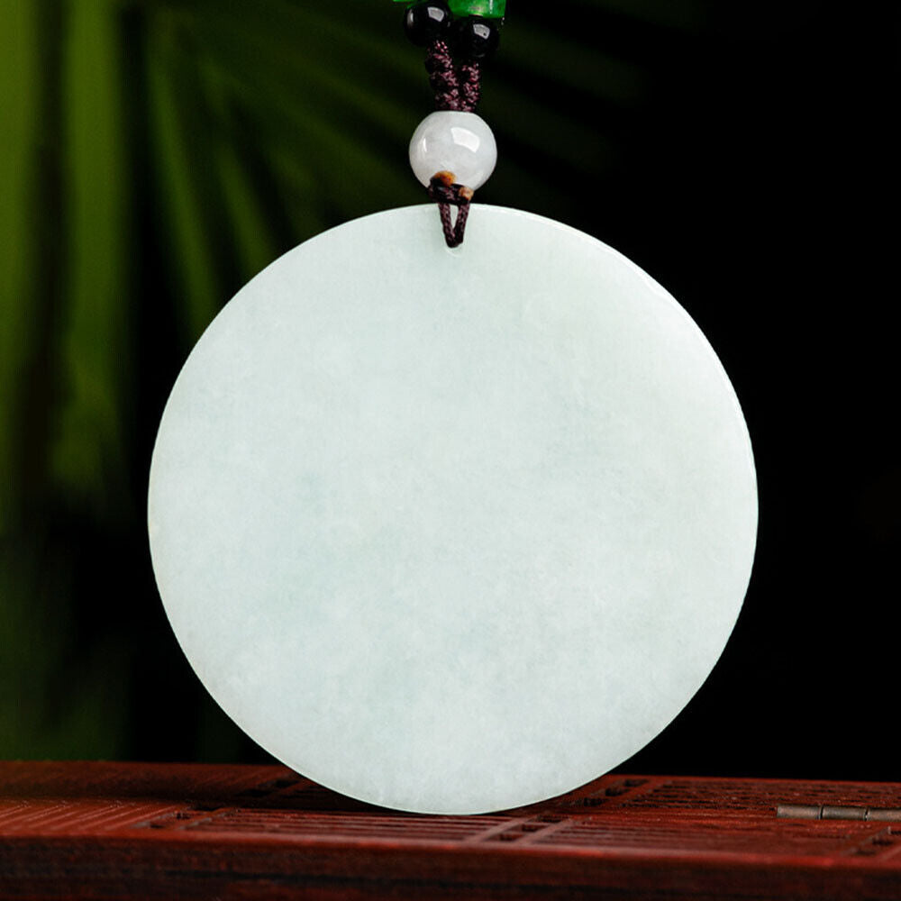 New Natural 100% Jade Grade A Jadeite Lucky Mountain Guanyin Buddha Pendant