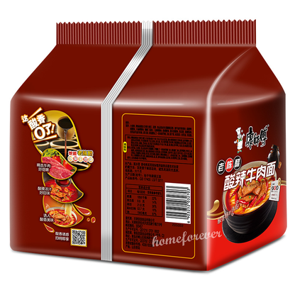 康师傅酸辣牛肉面五连包 5 Bags Kangshifu Instant Noodles Chinese Specialty