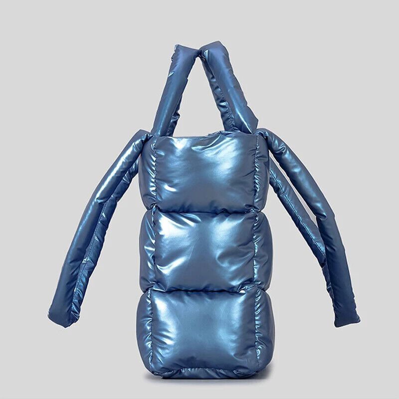 Padded Tote Bag Women Handbags Nylon Down Shoulder Bags Warm Winter Purse