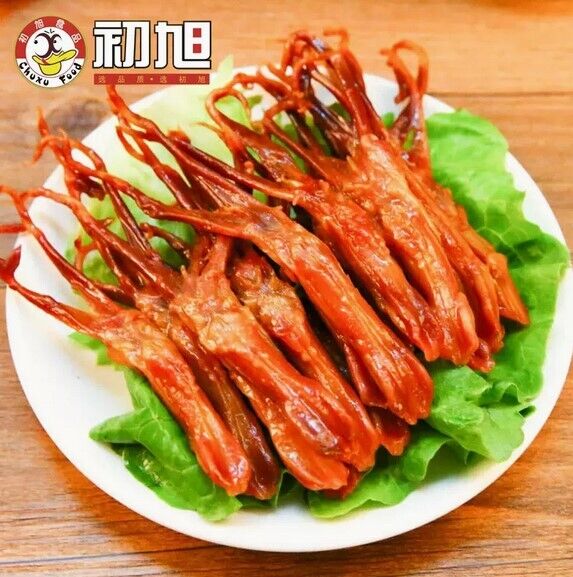 180g Food Snack Vacuum-packed Duck Tongue Sweet spicy 初旭鸭舌 甜辣