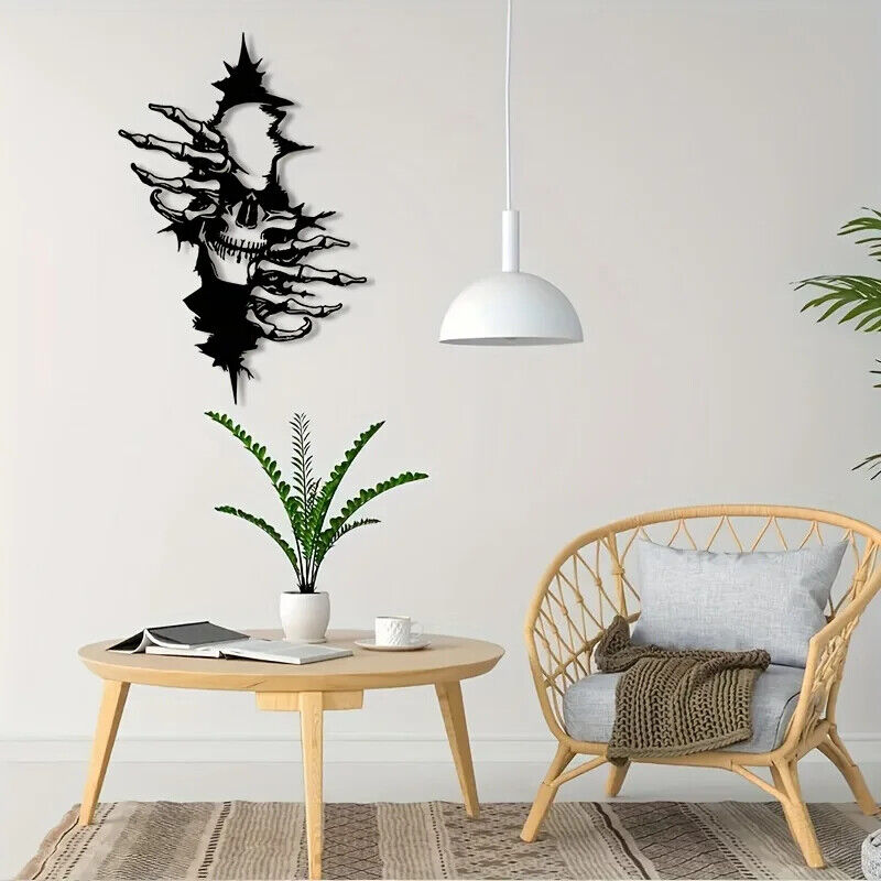 Scary Skeleton Art Wall Decor Metal Wall Decor Halloween Decor