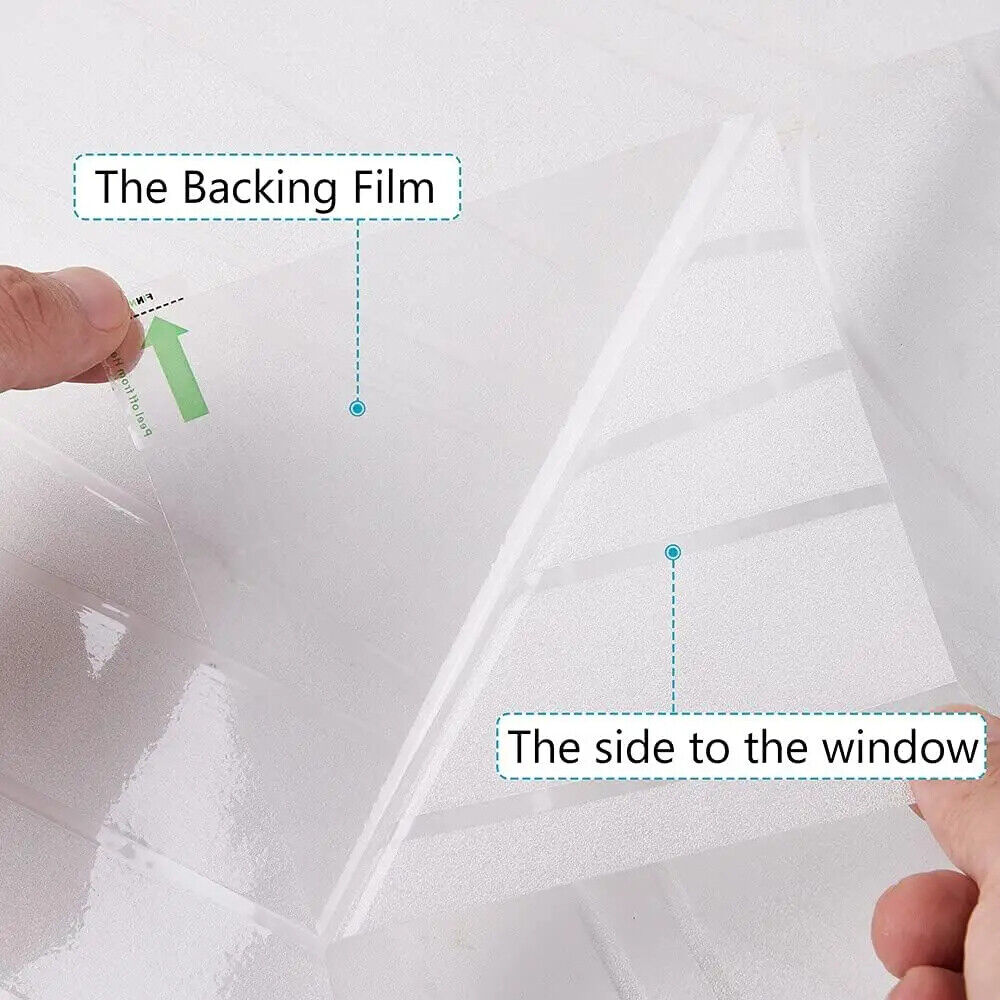 Window Privacy Film Frosted Glass Door Sticker Decorative Coverings Non-Adhesive
