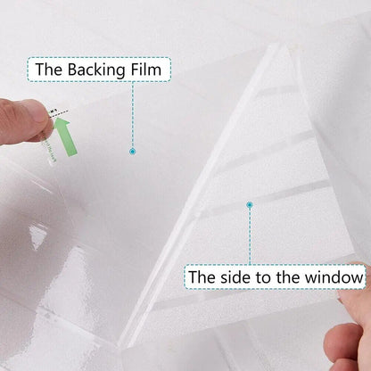Window Privacy Film Frosted Glass Door Sticker Decorative Coverings Non-Adhesive
