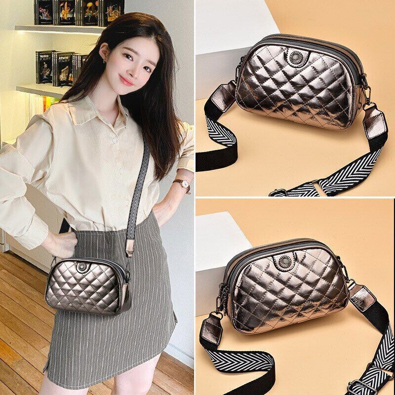 PU Leather Women Bags Handbags Women Bags Wide Strap Ladies Shoulder Bag